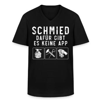 Schmied, Schmieden - Männer-T-Shirt mit V-Ausschnitt - Schwarz - Vorne - AI Model Male 178 dark (178cm)