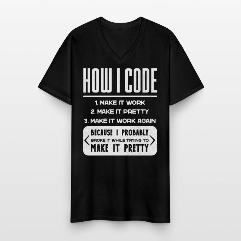 Programmierer, Code, Nerd, Programmierung Männer-T-Shirt mit V-Ausschnitt