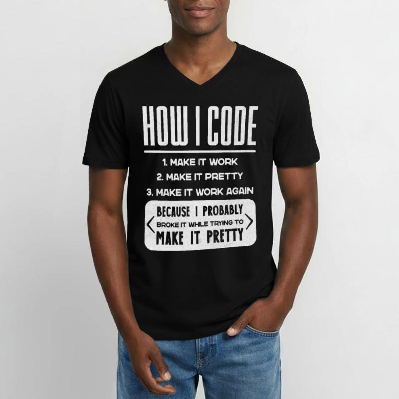 Programmierer, Code, Nerd, Programmierung Männer-T-Shirt mit V-Ausschnitt