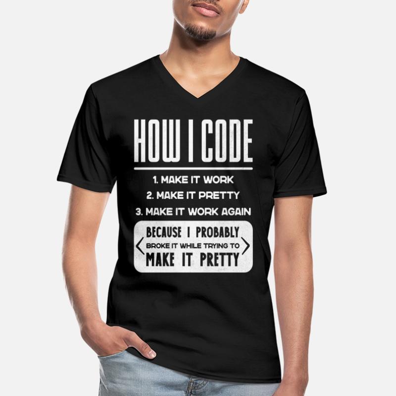 Programmierer, Code, Nerd, Programmierung Männer-T-Shirt mit V-Ausschnitt
