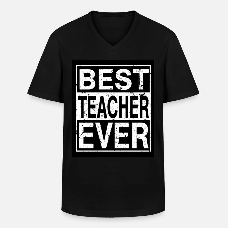 Lehrer Bester Lehrer - Männer-T-Shirt mit V-Ausschnitt - Schwarz