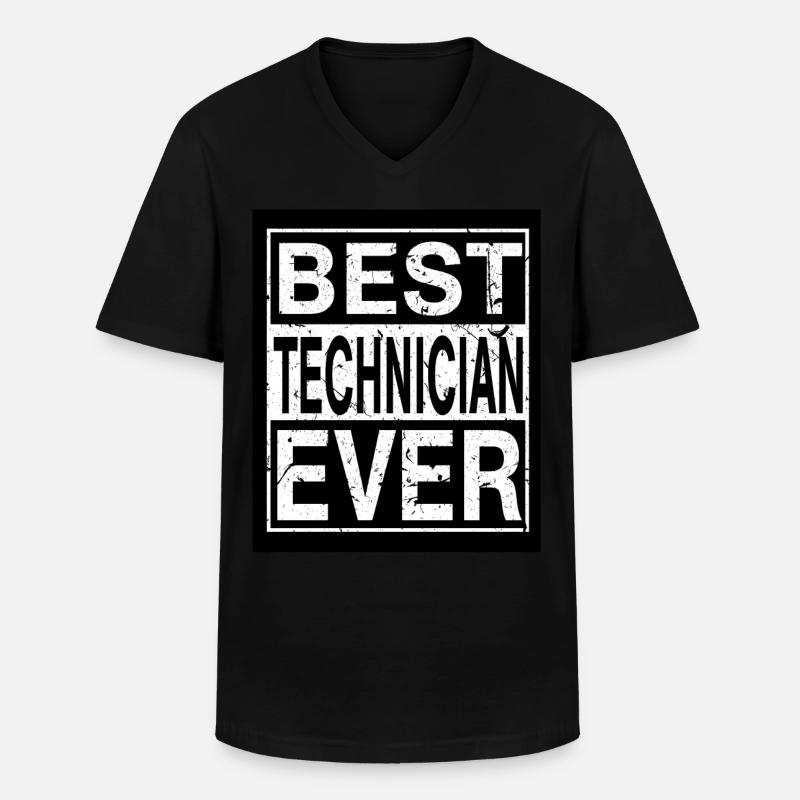 Techniker Bester Techniker - Männer-T-Shirt mit V-Ausschnitt - Schwarz