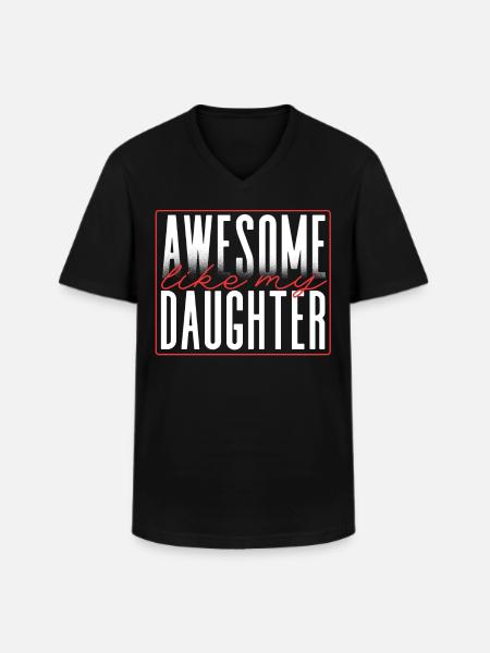 Super comme ma fille - T-shirt col V Homme - noir