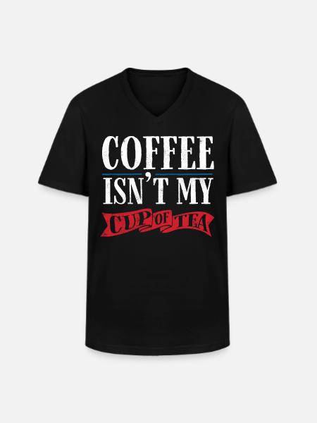 Teeliebhaber, Teetrinker, Tee, Teezeit - Männer-T-Shirt mit V-Ausschnitt - Schwarz