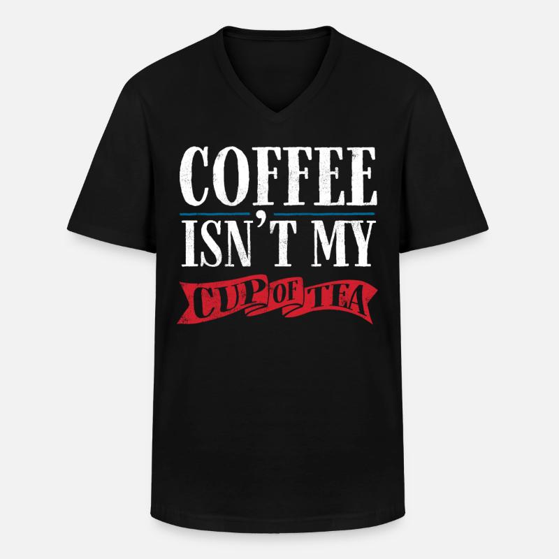 Teeliebhaber, Teetrinker, Tee, Teezeit - Männer-T-Shirt mit V-Ausschnitt - Schwarz