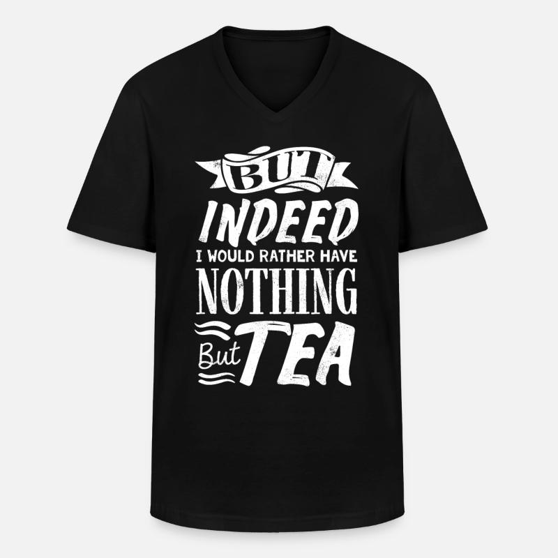 Teeliebhaber, Teetrinker, Tee, Teezeit - Männer-T-Shirt mit V-Ausschnitt - Schwarz