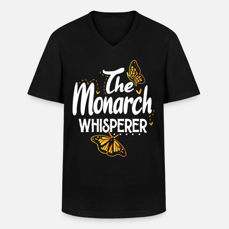 Monarchfalter - Männer-T-Shirt mit V-Ausschnitt - Schwarz