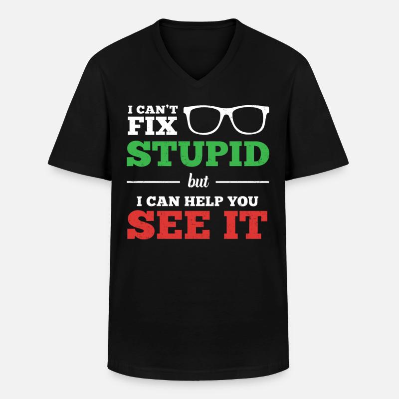 Optometrist Optometrie Augenarzt - Männer-T-Shirt mit V-Ausschnitt - Schwarz