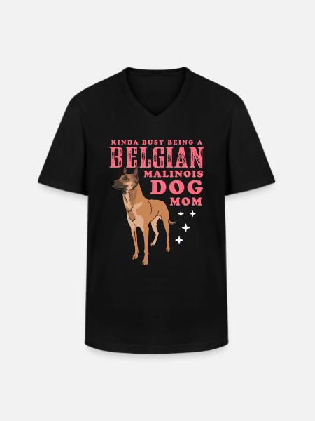 Belgian Malinois Mom Hundebesitzer Geschenk - Männer-T-Shirt mit V-Ausschnitt - Schwarz