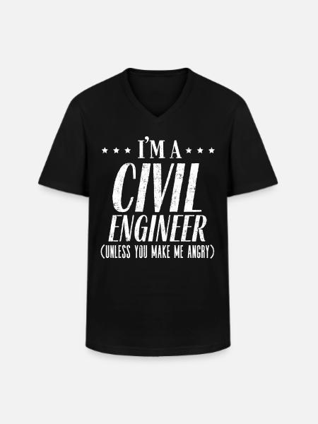 Ich Bin Ein Bauingenieur - Männer-T-Shirt mit V-Ausschnitt - Schwarz