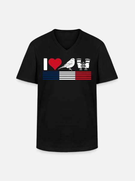 Bird watching, ornithology - Men's V-Neck T-Shirt - black