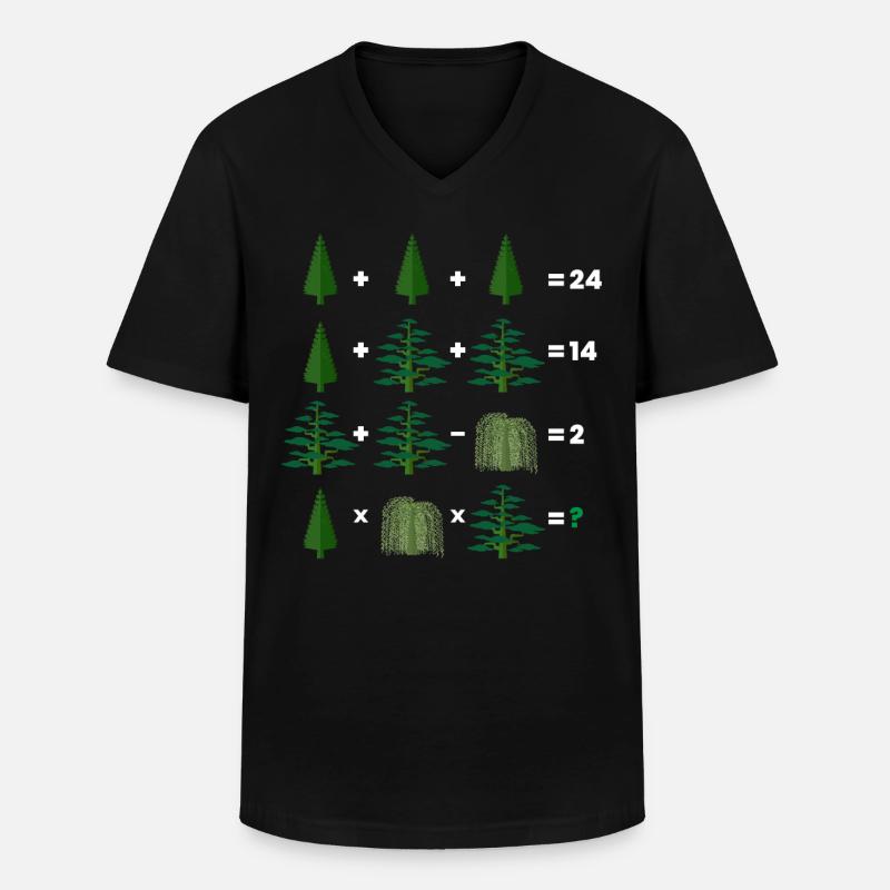 Mathematiklehrergleichung - Männer-T-Shirt mit V-Ausschnitt - Schwarz