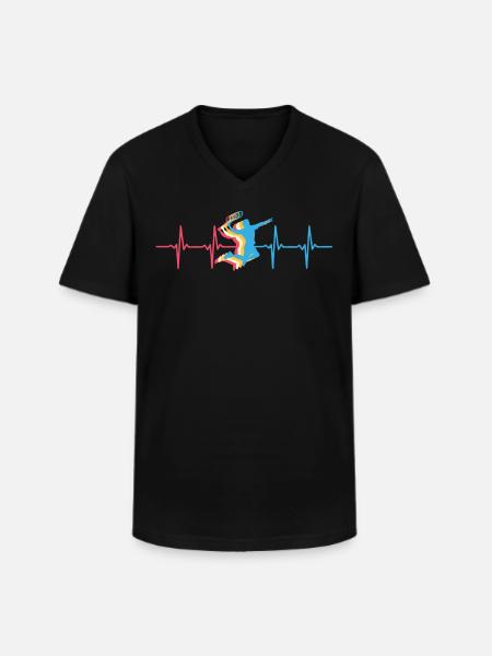 Badminton, Badminton players - Men's V-Neck T-Shirt - black