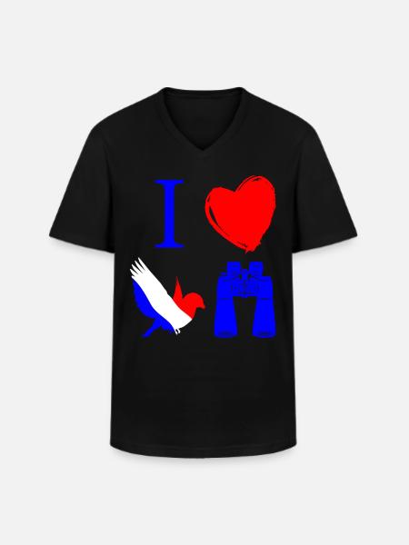 Bird watching, ornithology - Men's V-Neck T-Shirt - black