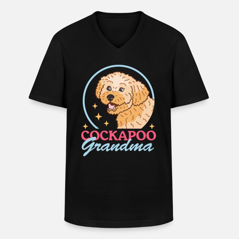 Cockapoo Grandma Hunde Hundebesitzer Geschenk - Männer-T-Shirt mit V-Ausschnitt - Schwarz