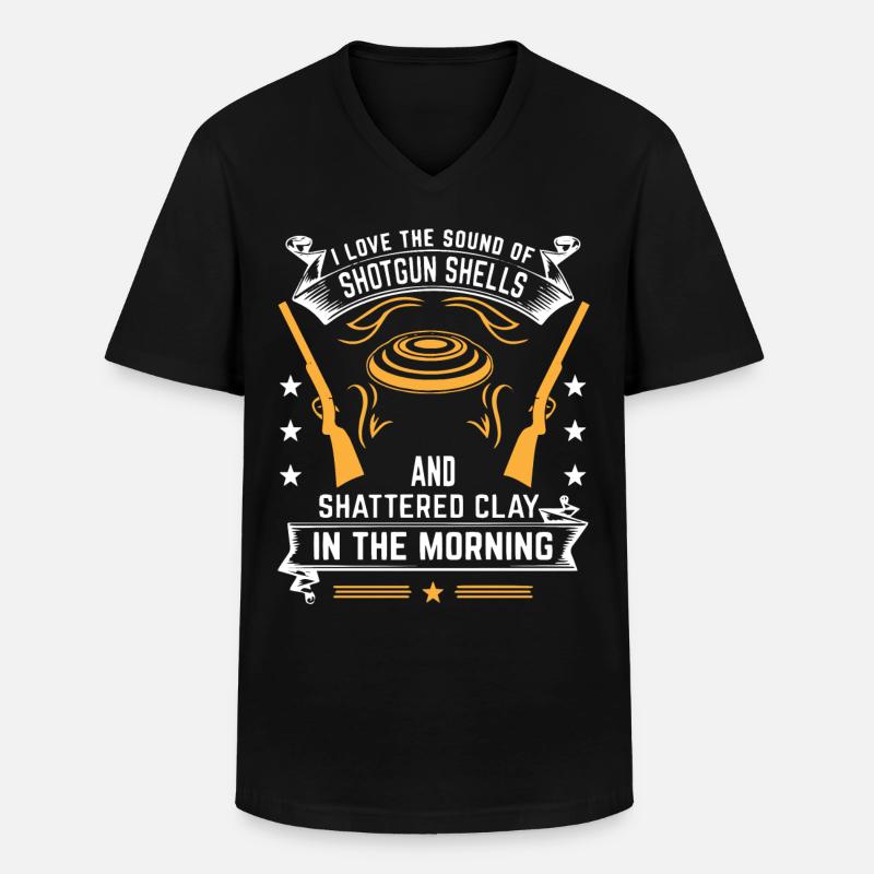 Fallenschießen, Lehm - Männer-T-Shirt mit V-Ausschnitt - Schwarz