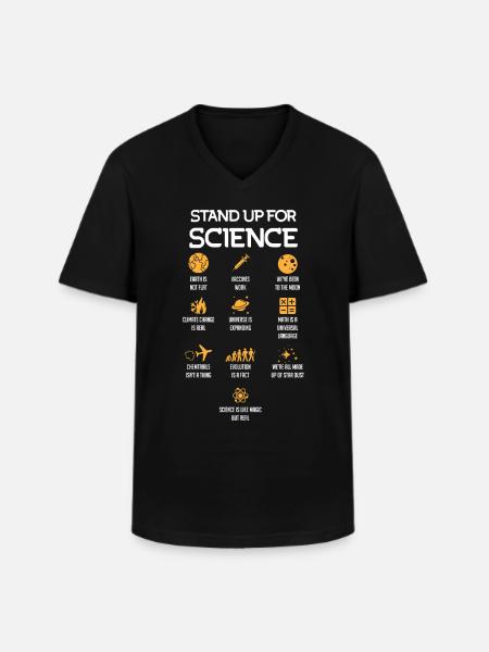 Défendez la science, la science - T-shirt col V Homme - noir