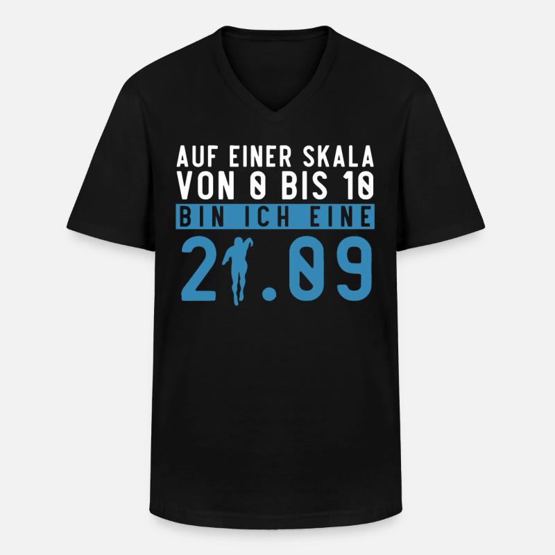 Halbmarathon, Marathon, Läufer - Männer-T-Shirt mit V-Ausschnitt - Schwarz