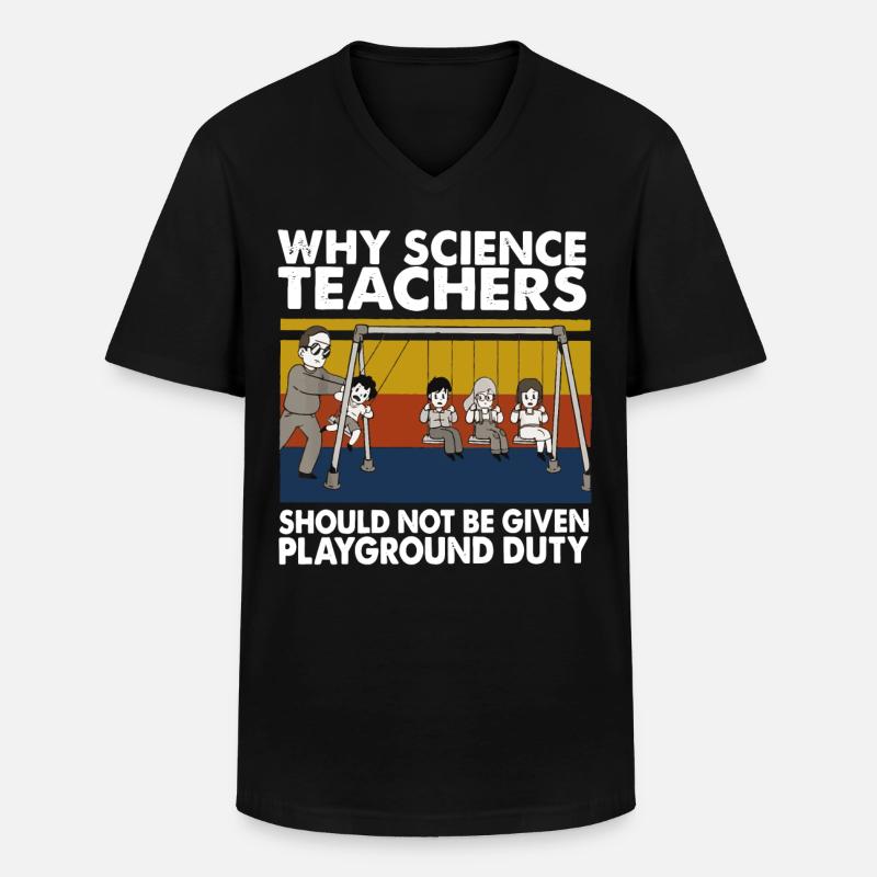 Science teacher - Männer-T-Shirt mit V-Ausschnitt - Schwarz