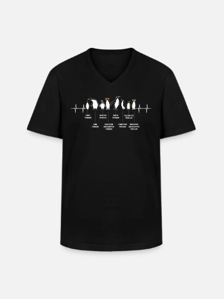 Penguins, Penguins, Penguin lovers - Men's V-Neck T-Shirt - black
