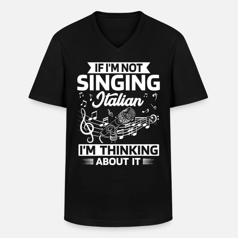 Opernsänger, Gesang, Opera - Männer-T-Shirt mit V-Ausschnitt - Schwarz