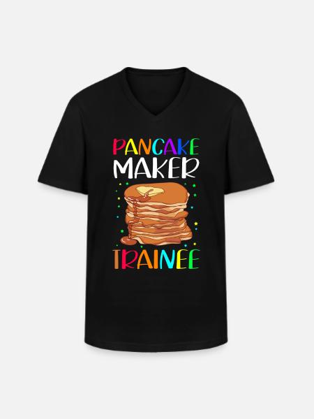 Pancakes Pancakes Pancake Gift - Men's V-Neck T-Shirt - black