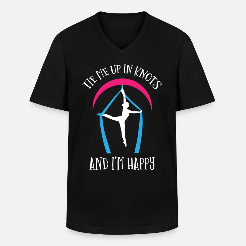 Luftsieger. Luftseide - Männer-T-Shirt mit V-Ausschnitt - Schwarz