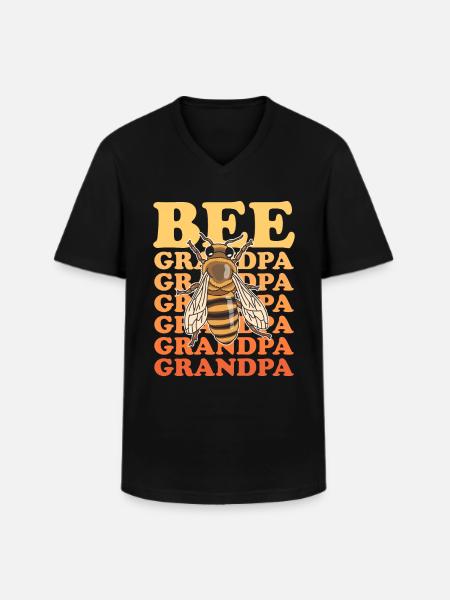 Biavlere Biavlere | Bi-bedstefar gave - Klassisk herre T-shirt med V-udskæring - sort