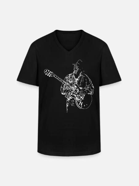 Blues guitarist - Men's V-Neck T-Shirt - black