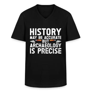 Archäologie - Männer-T-Shirt mit V-Ausschnitt - Schwarz - Vorne - AI Model Male 178 dark (178cm)