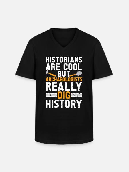 Archaeology - Men's V-Neck T-Shirt - black
