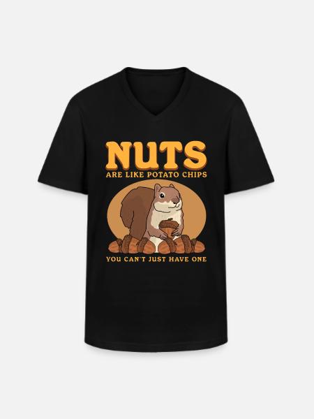Süßes Eichhörnchen Grauhörnchen Hörnchen Geschenk - Männer-T-Shirt mit V-Ausschnitt - Schwarz