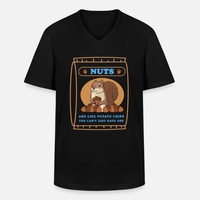 Cute Squirrel Grey Squirrel Gift - Men's V-Neck T-Shirt - black