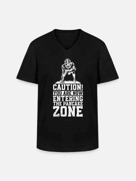 Lineman Football Player Offensive Defense - Men's V-Neck T-Shirt - black