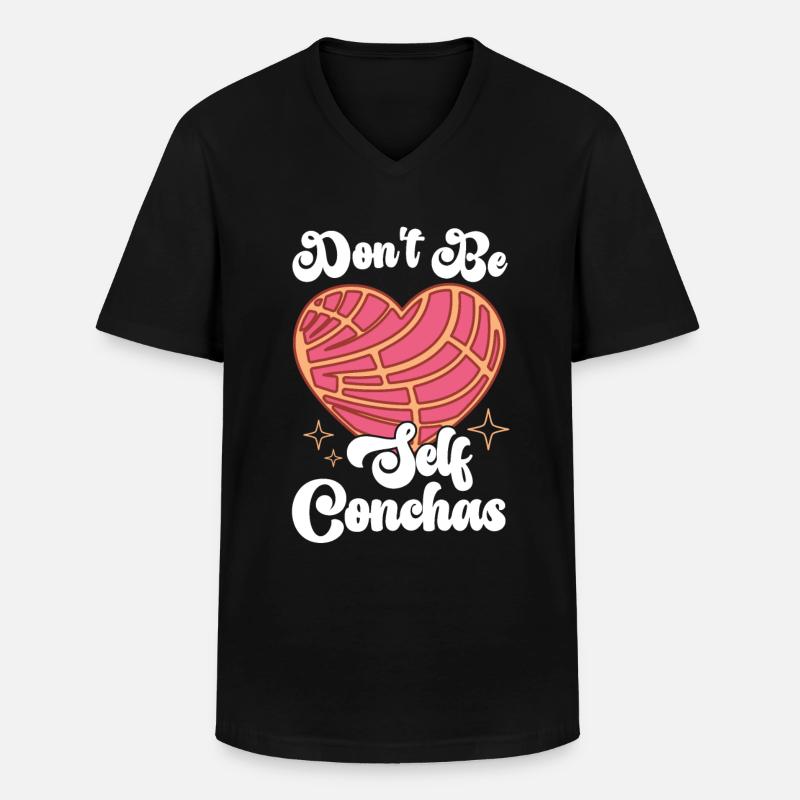 Conchas Pan Dulce Latina Spanisch - Männer-T-Shirt mit V-Ausschnitt - Schwarz