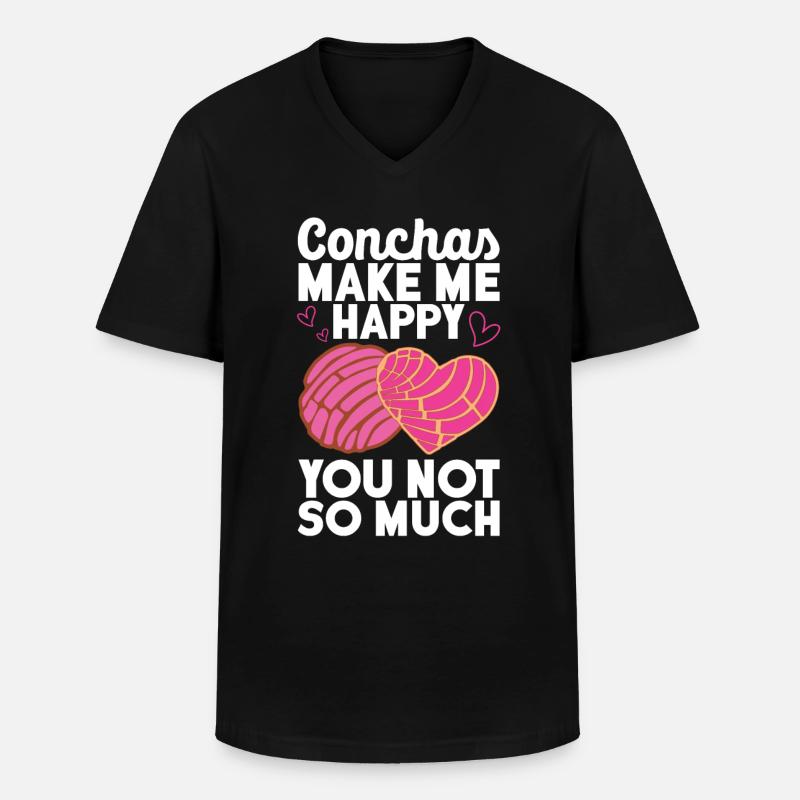 Conchas Pan Dulce Latina Spanisch - Männer-T-Shirt mit V-Ausschnitt - Schwarz