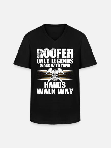 Dachdecker -Dachhäuser Reparaturen - Männer-T-Shirt mit V-Ausschnitt - Schwarz
