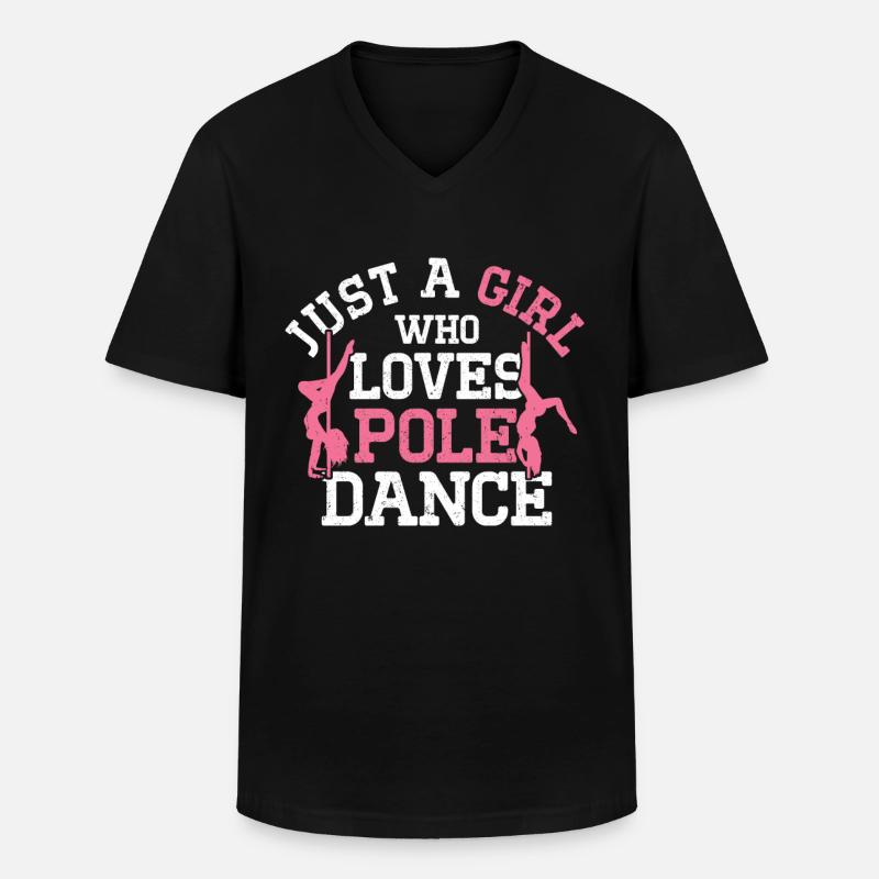 Pole Dance - Männer-T-Shirt mit V-Ausschnitt - Schwarz