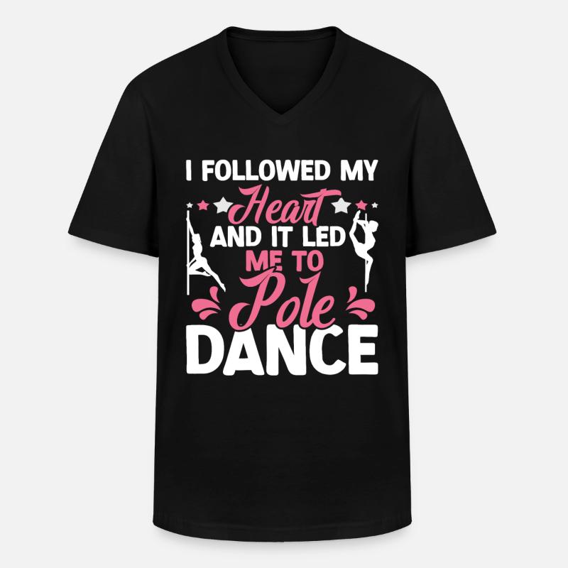 Pole Dance - Männer-T-Shirt mit V-Ausschnitt - Schwarz