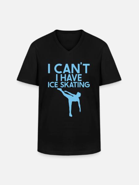 Patinage - T-shirt col V Homme - noir