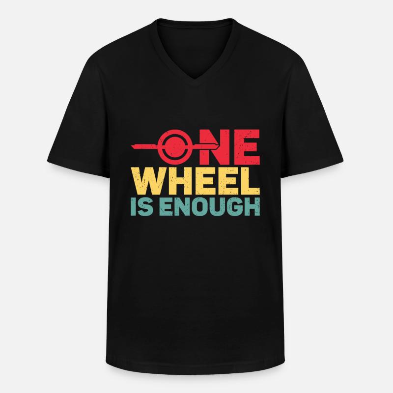 Einrad - Männer-T-Shirt mit V-Ausschnitt - Schwarz