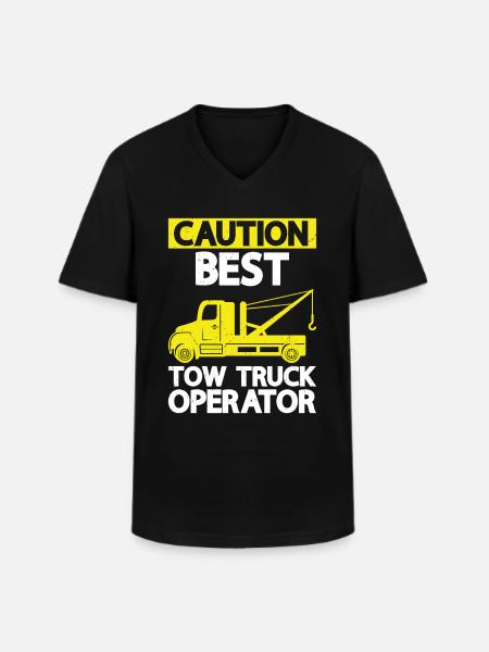 Abschleppfahrzeug - Männer-T-Shirt mit V-Ausschnitt - Schwarz