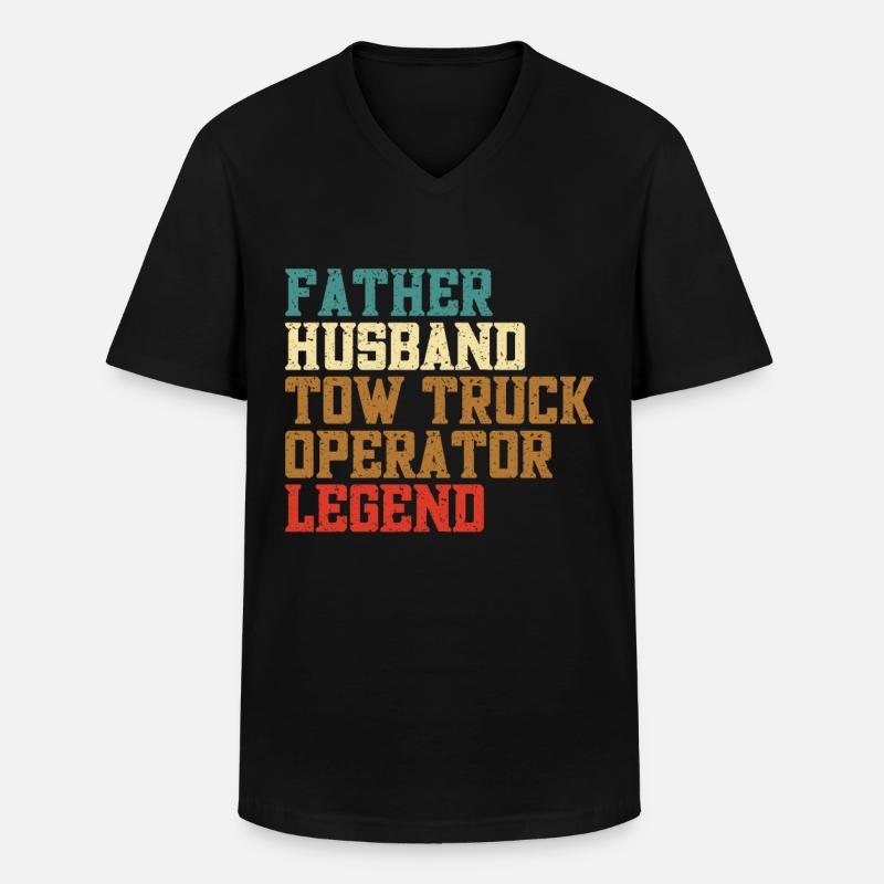 Abschleppfahrzeug - Männer-T-Shirt mit V-Ausschnitt - Schwarz