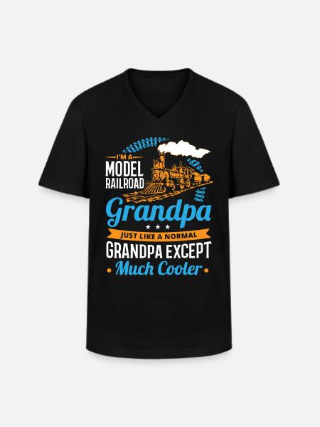 Railway Ladder, Railway Railfan - Men's V-Neck T-Shirt - black