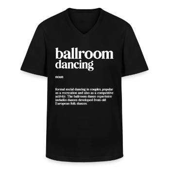 Ballroom - Men's V-Neck T-Shirt - black - Front - AI Model Male 178 dark (178cm)