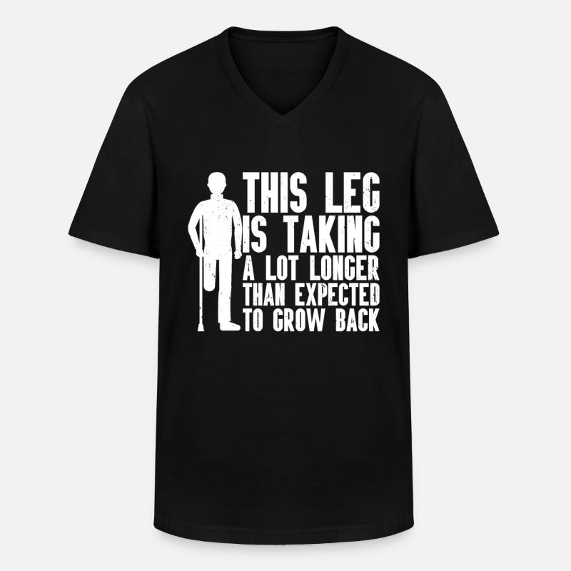 Amputation - Männer-T-Shirt mit V-Ausschnitt - Schwarz