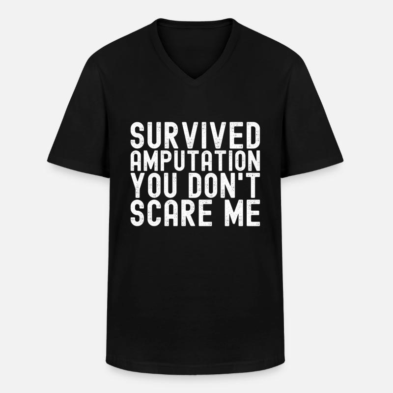 Amputation - Männer-T-Shirt mit V-Ausschnitt - Schwarz