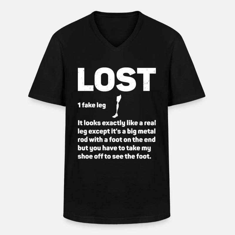 Amputation - Männer-T-Shirt mit V-Ausschnitt - Schwarz
