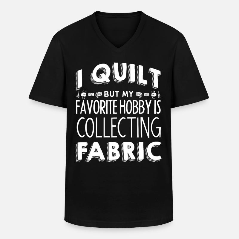 Quilten, Stricken, Nähen, Quilter - Männer-T-Shirt mit V-Ausschnitt - Schwarz