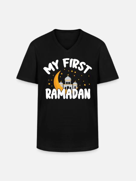 Ramadan celebration, Muslim holiday - Men's V-Neck T-Shirt - black